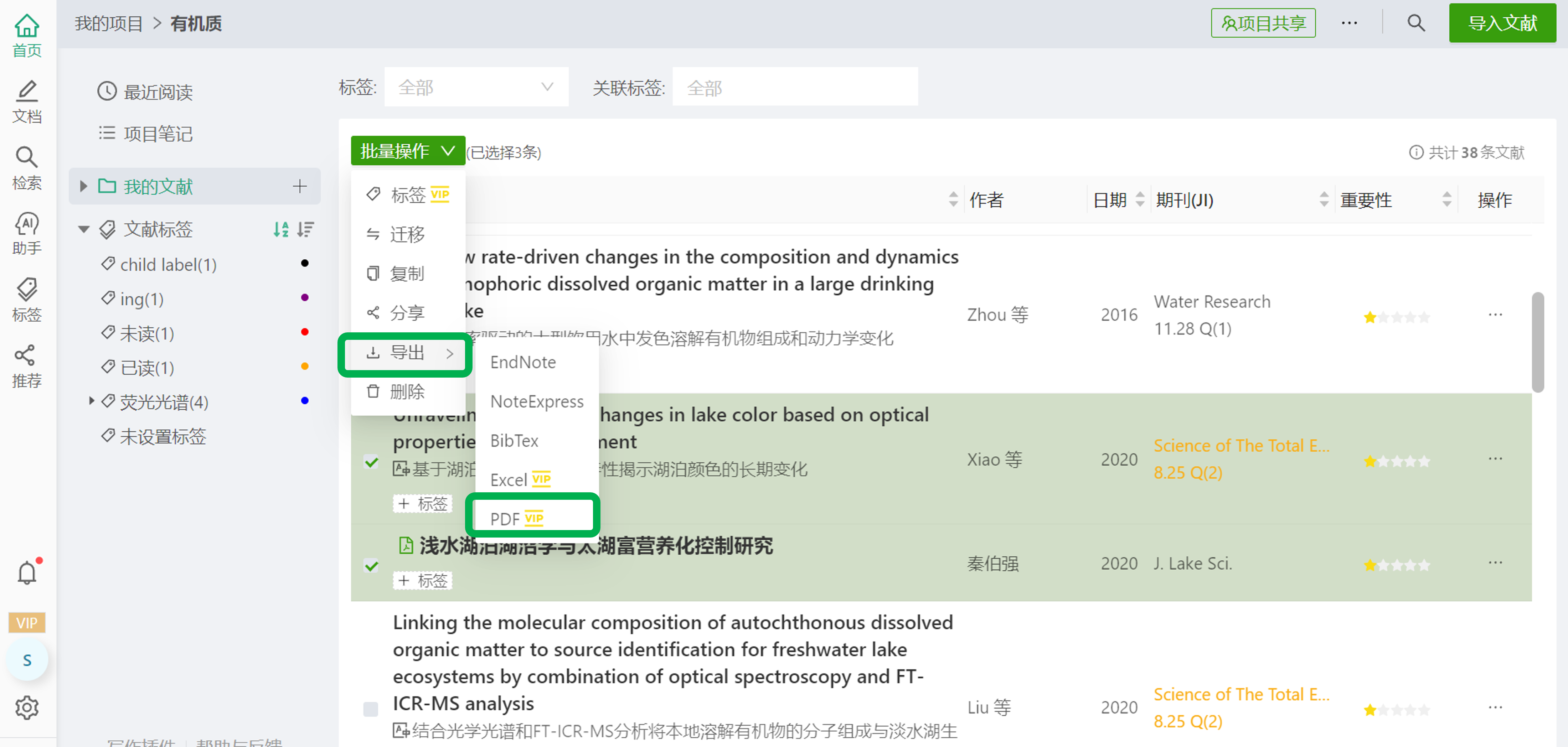 导出项目PDF